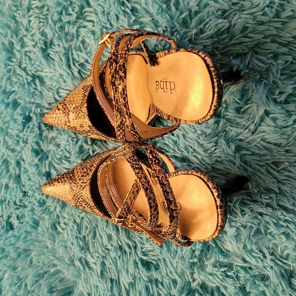 Diba Snakeskin Print Pointed Toe Heels Size 7.5 - Picture 5 of 9